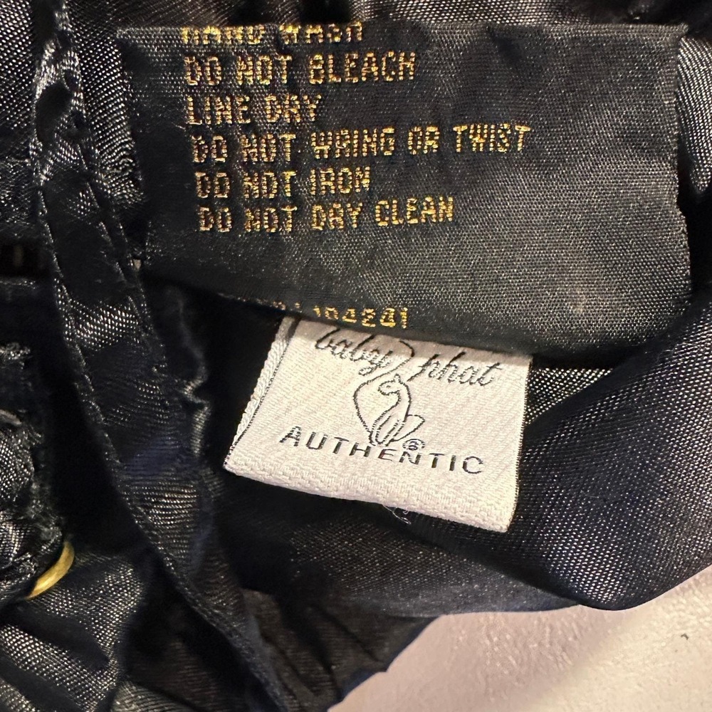 Y2K BABY PHAT Vintage Rare M-L Satin Sequin Tiger Stripe Bomber Cropped Jacket - Picture 9 of 10
